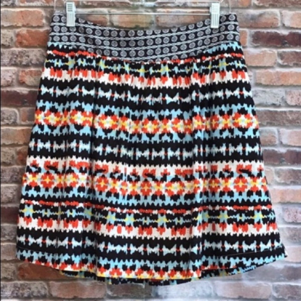 Anthro Porridge Duo Pattern Skirt